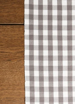 Runner in cotone a quadretti