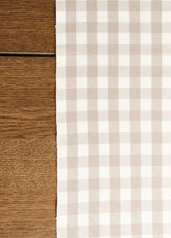 Runner in cotone a quadretti