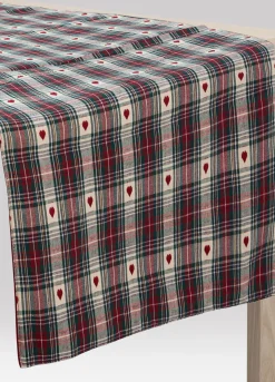 Runner in cotone con motivo cuori