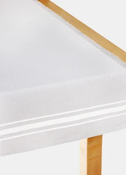 Runner in puro cotone con frange