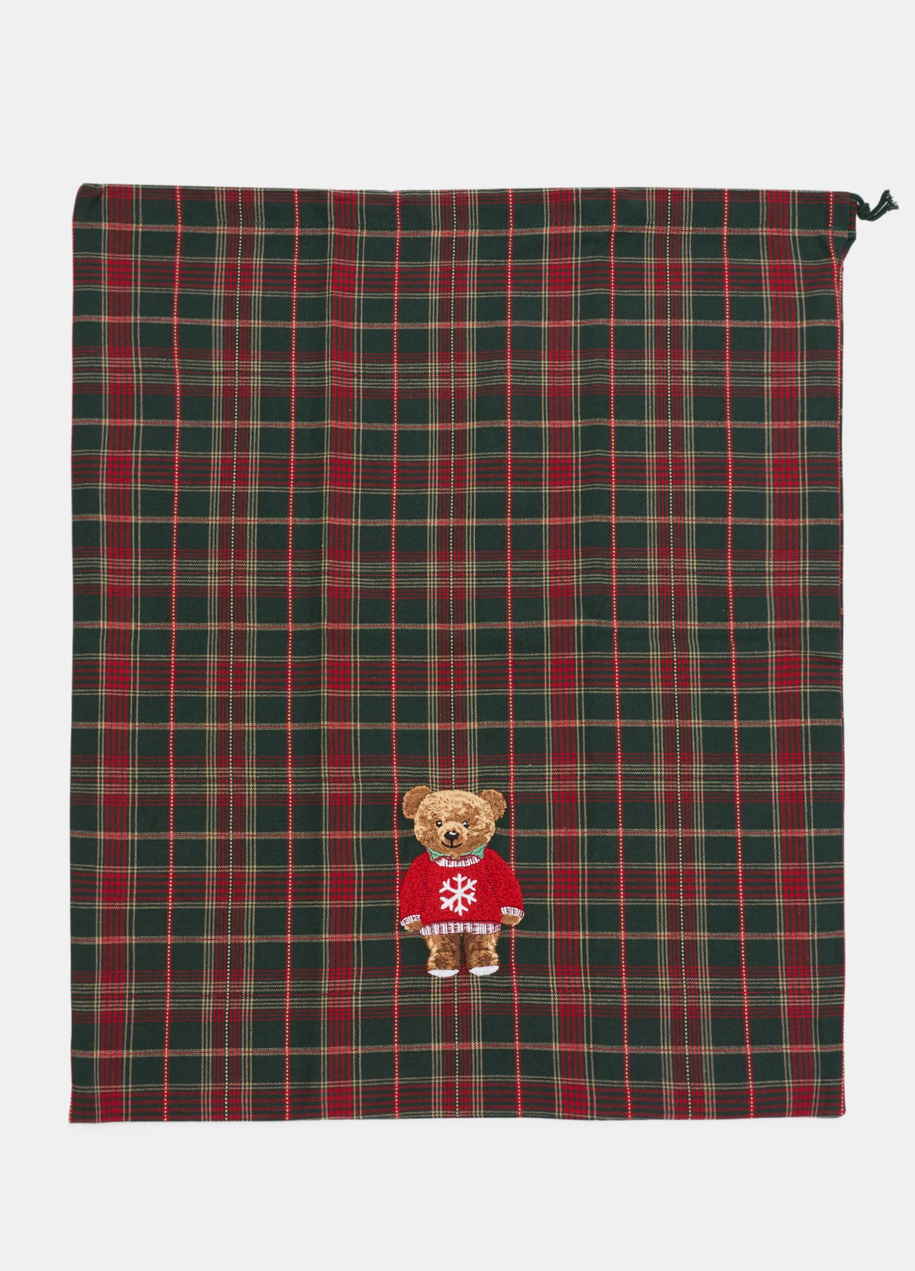 Sacchetto grande in cotone tartan
