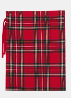 Sacchetto in cotone a scacchi con coulisse