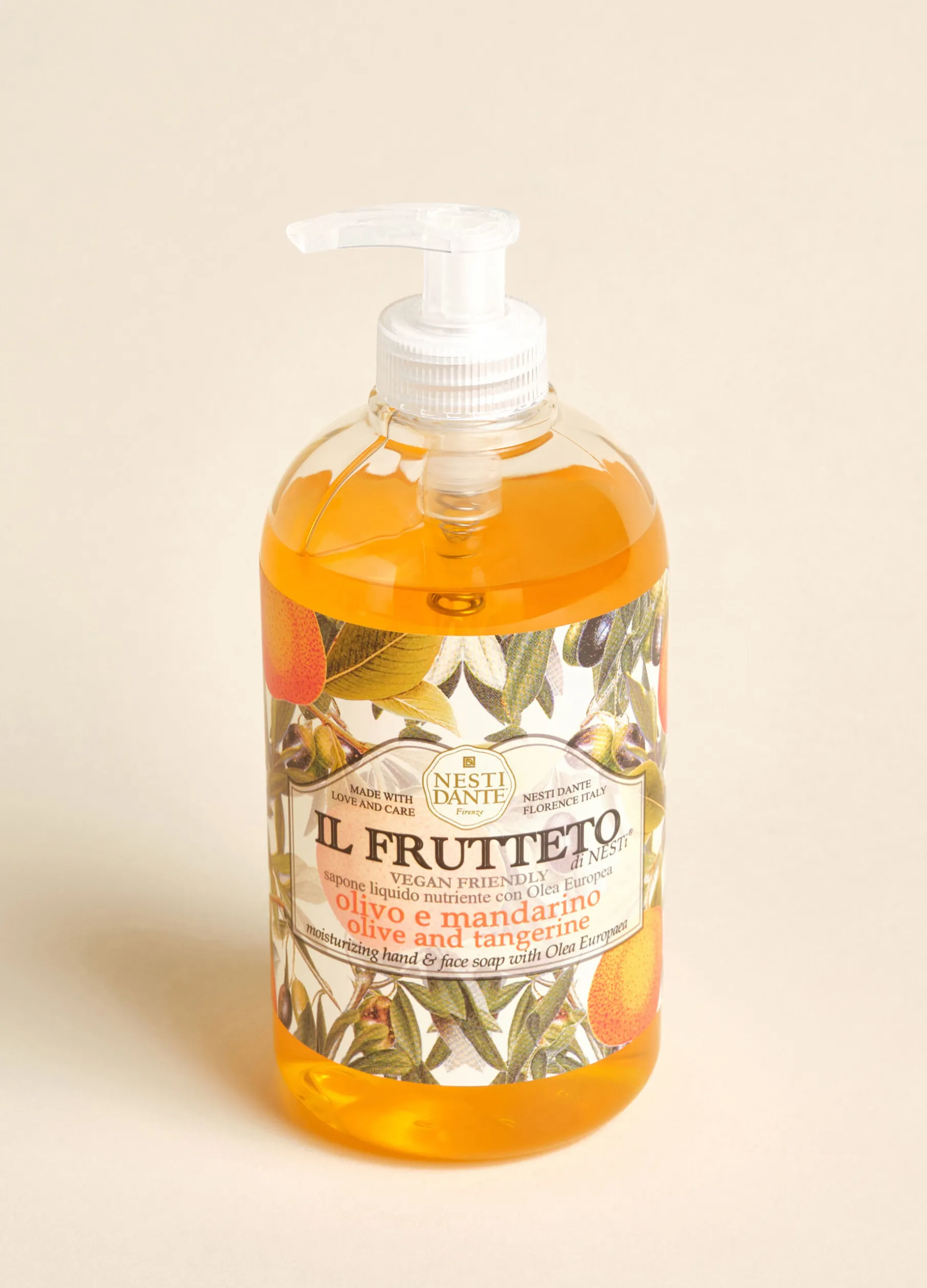 Sapone liquido olio d'oliva e mandarino