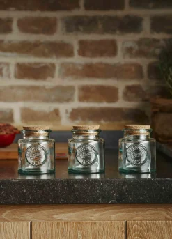 Set 3 barattoli in vetro riciclato Made in Spagna