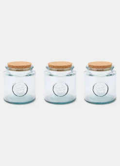 Set 3 barattoli in vetro riciclato Made in Spagna