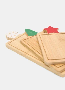 Set 3 taglieri natalizi in bambù