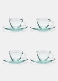 Set 4 tazzine da caffè in vetro