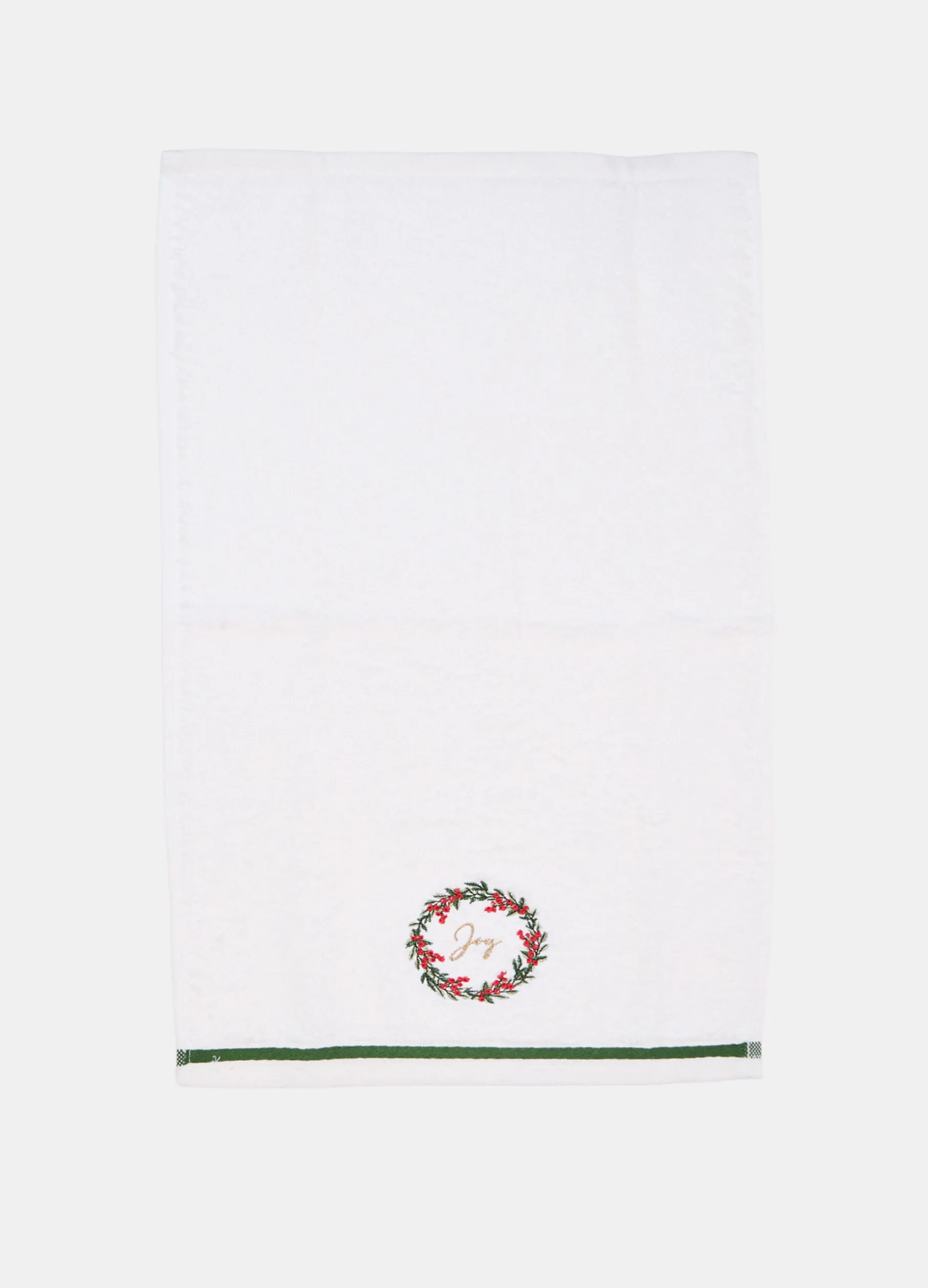 Set asciugamani con ricamo natalizio