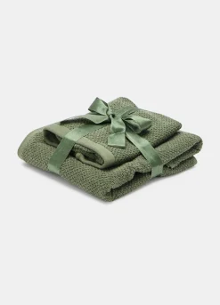 Set asciugamani in spugna di cotone