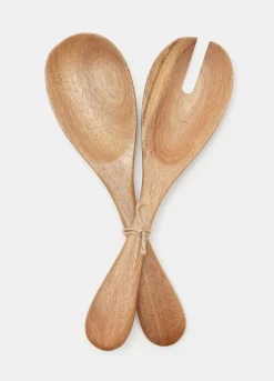 Set posate per insalata in acacia