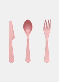 Set posate riutilizzabili in plastica riciclata