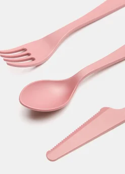 Set posate riutilizzabili in plastica riciclata