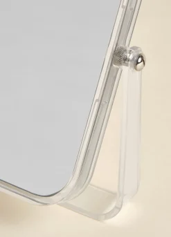 Specchio da tavolo con bordi in plastica