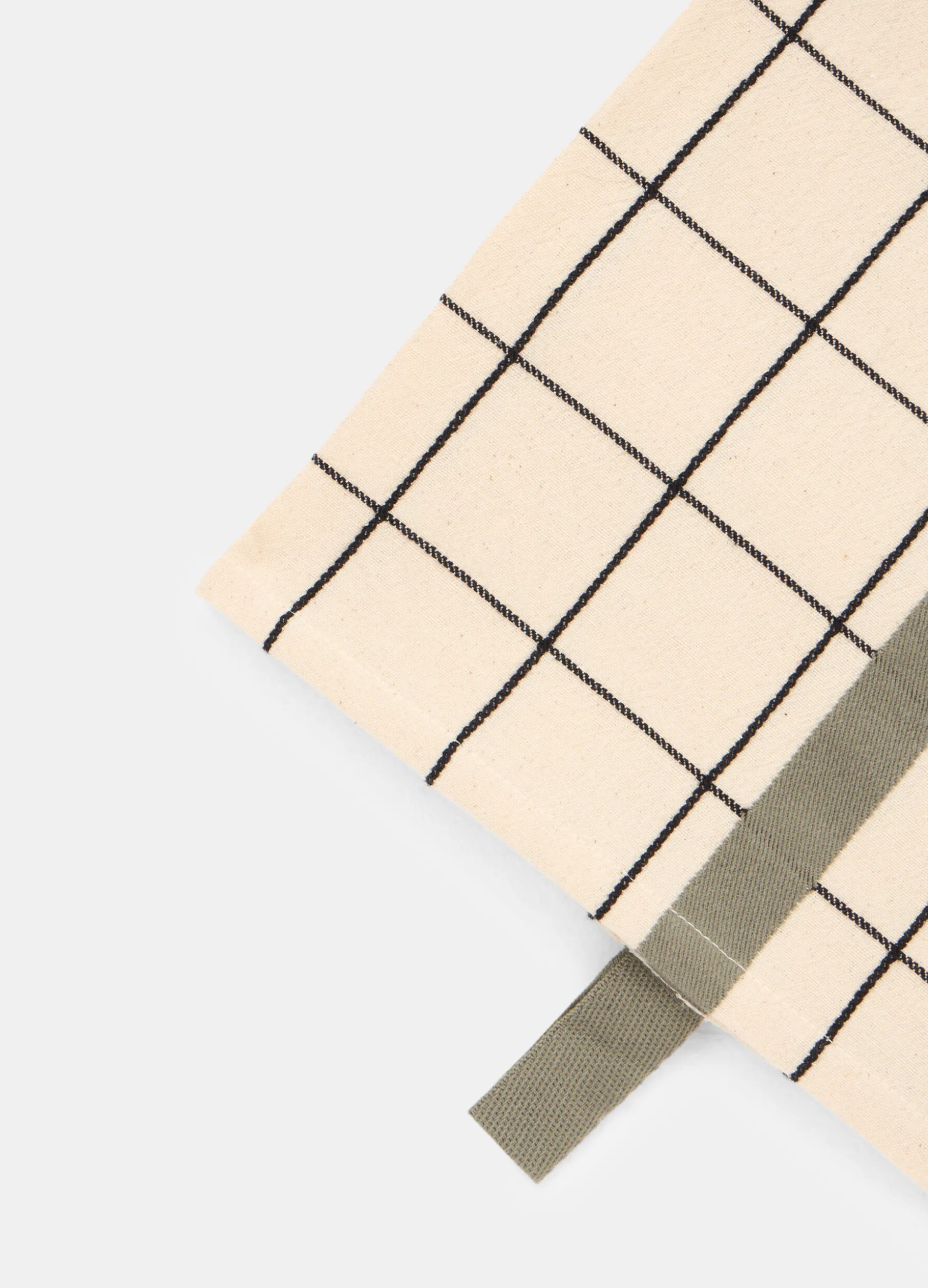 Strofinaccio a quadri con nastro