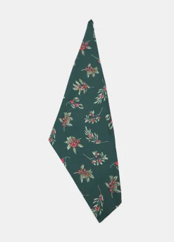 Strofinaccio in cotone con stampa vischio