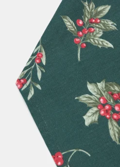 Strofinaccio in cotone con stampa vischio