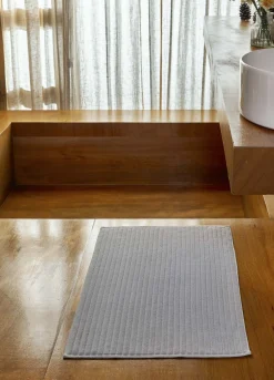 Tappeto in puro cotone jacquard a righe Made in Portugal