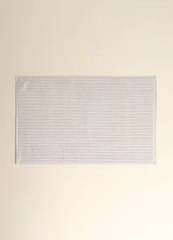 Tappeto in puro cotone jacquard a righe Made in Portugal