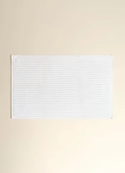 Tappeto in puro cotone jacquard a righe Made in Portugal