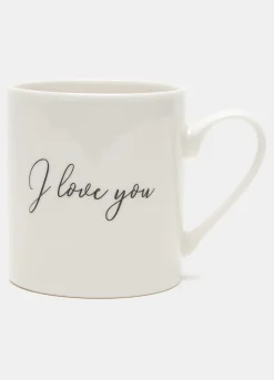 Tazza con lettering in porcellana