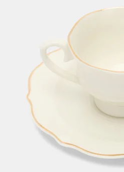Tazza da caffè con piattino in porcellana bone china