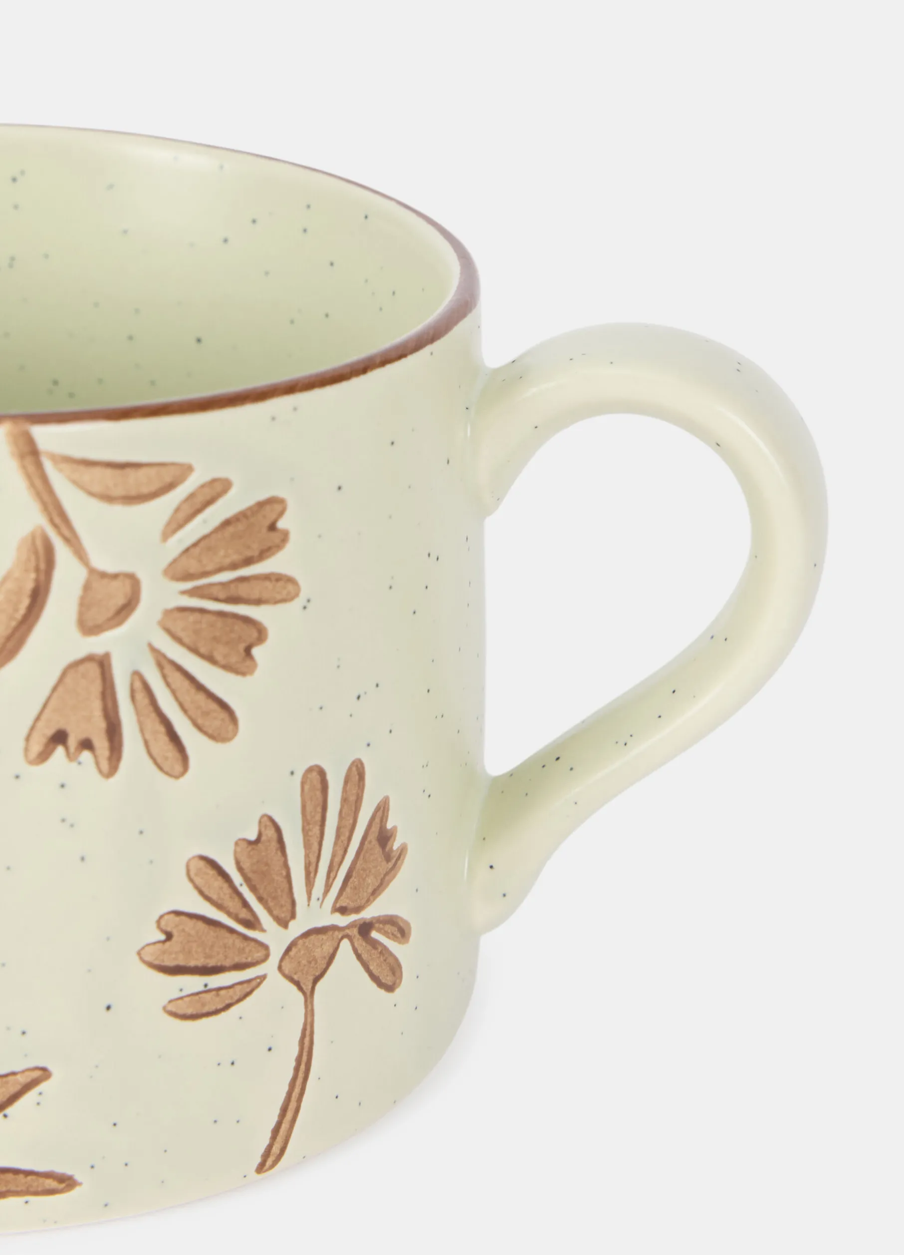 Tazza mug in ceramica a fiori