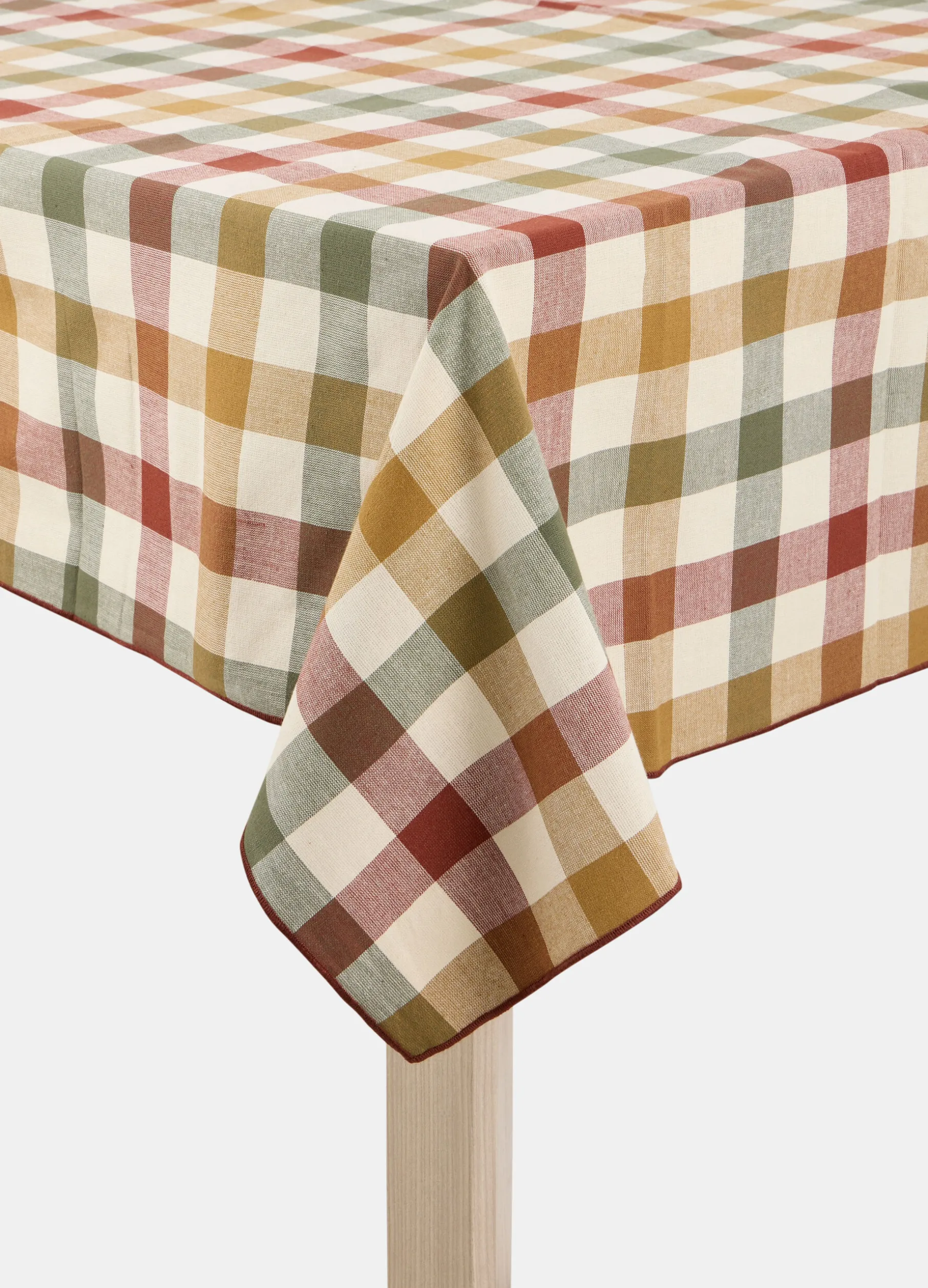 Tovaglia 8 posti in cotone a quadri