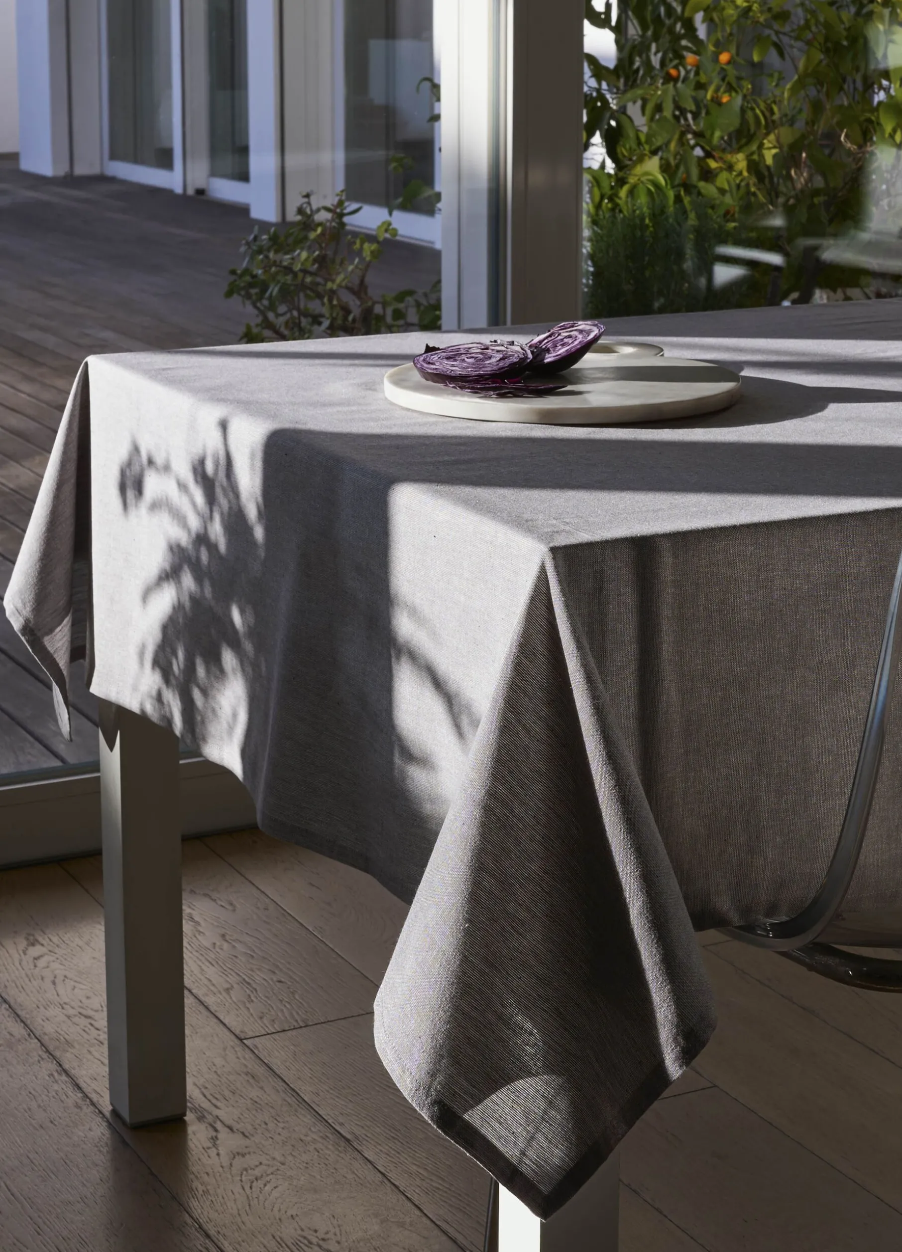 Tovaglia 6 posti in cotone mélange