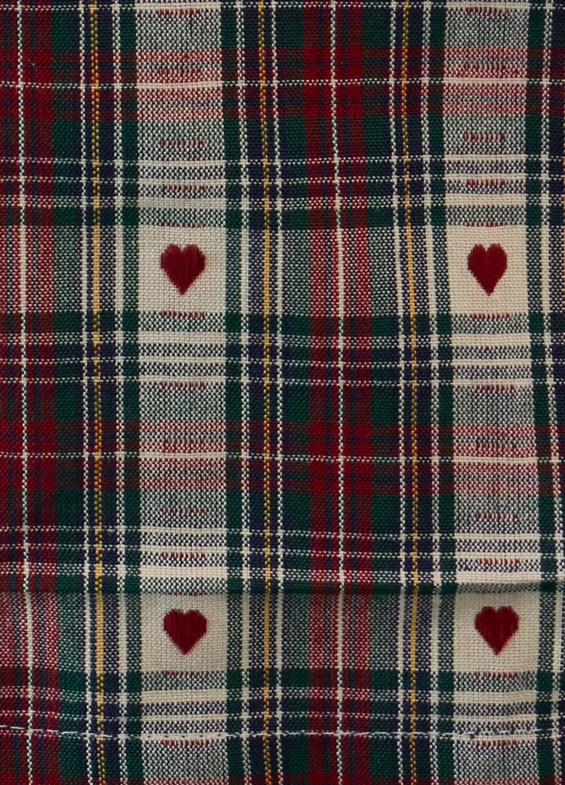 Tovaglia 6 posti in cotone con motivo cuori