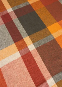 Tovaglia 8 posti in puro lino a scacchi