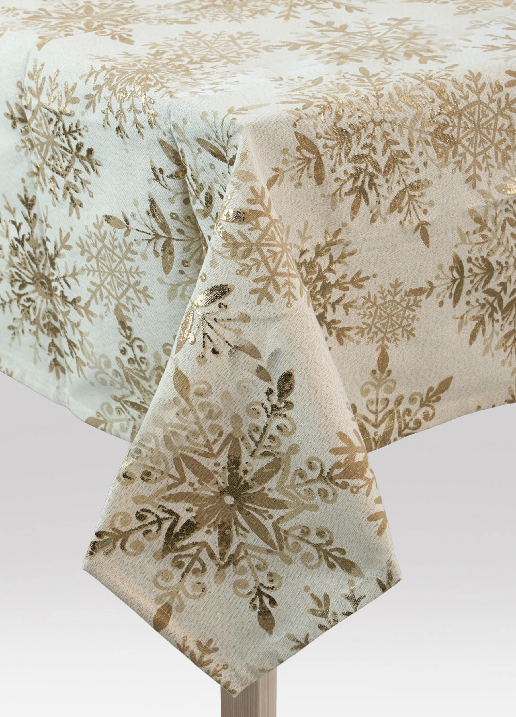 Tovaglia fiocchi di neve in misto cotone