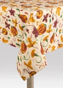 Tovaglia rotonda 8 posti con stampa autunnale