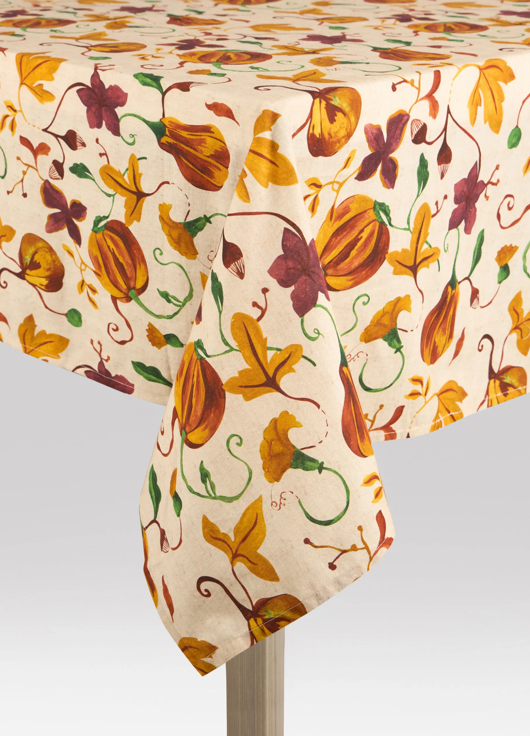Tovaglia rotonda 8 posti con stampa autunnale