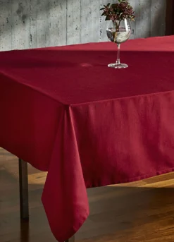 Tovaglia rotonda in tela di cotone Panama