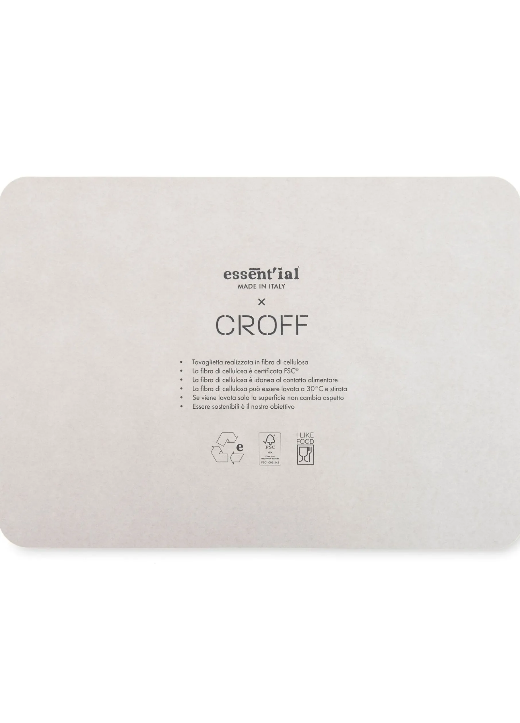 Tovaglietta da colazione in pura cellulosa Made in Italy