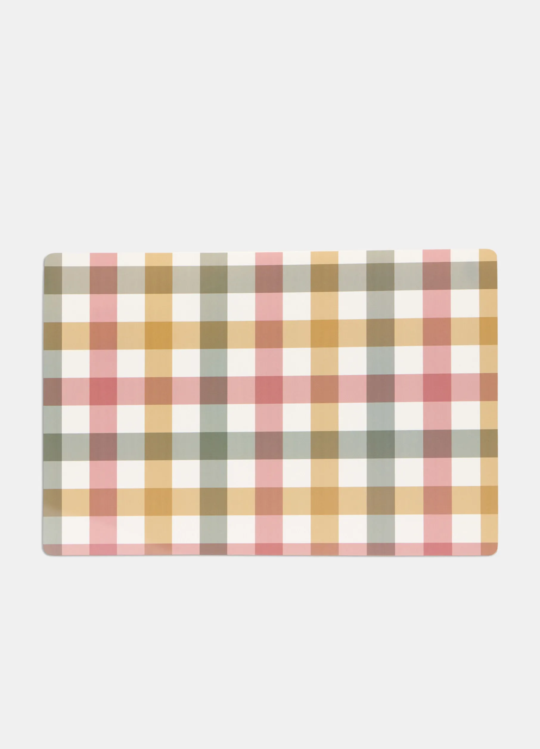 Tovaglietta rettangolare plastificata a quadretti Made in Italy