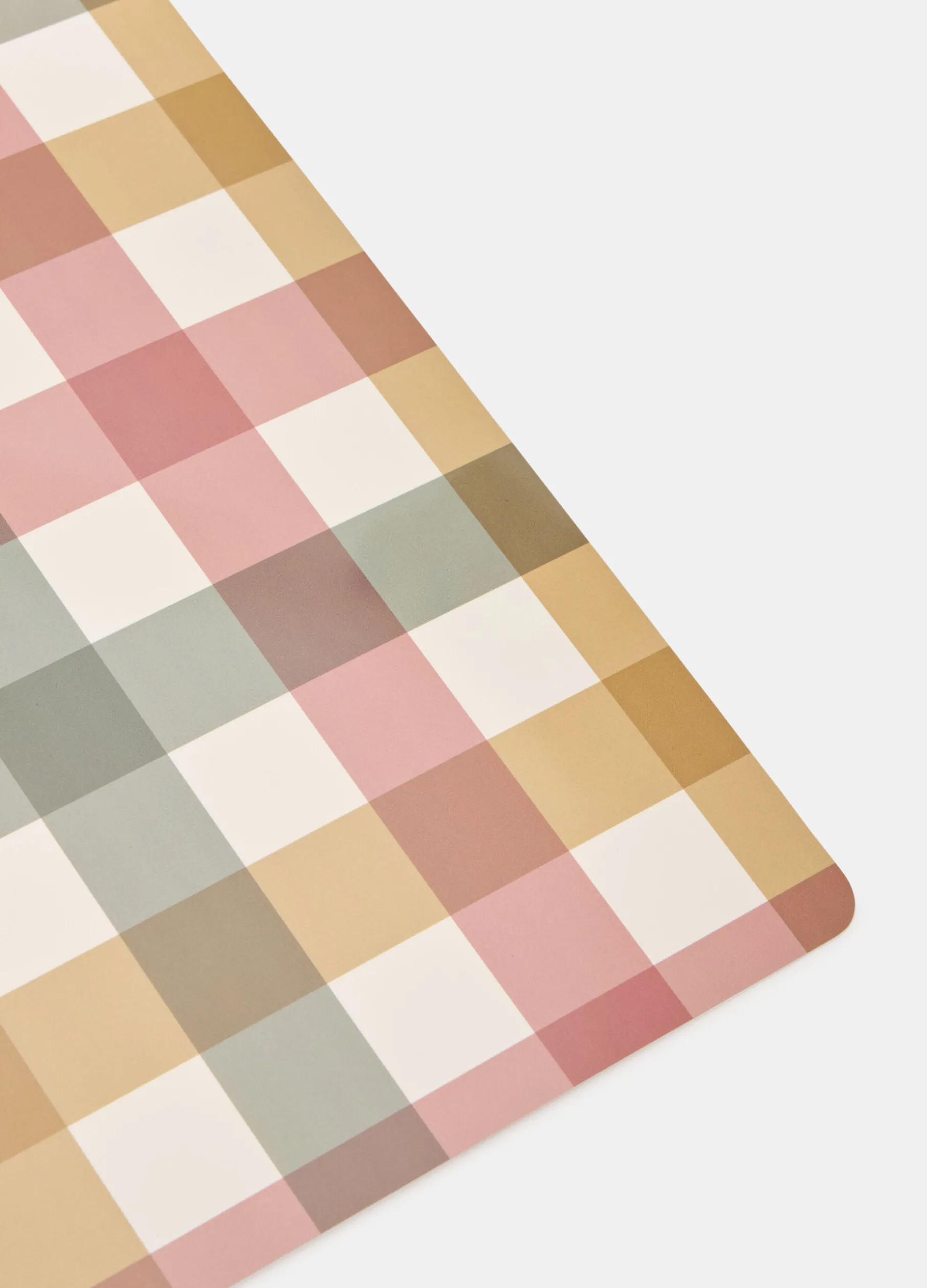 Tovaglietta rettangolare plastificata a quadretti Made in Italy