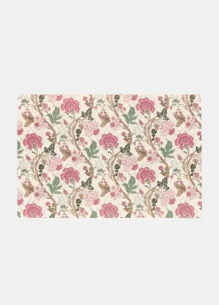 Tovaglietta rettangolare plastificata a fiori Made in Italy