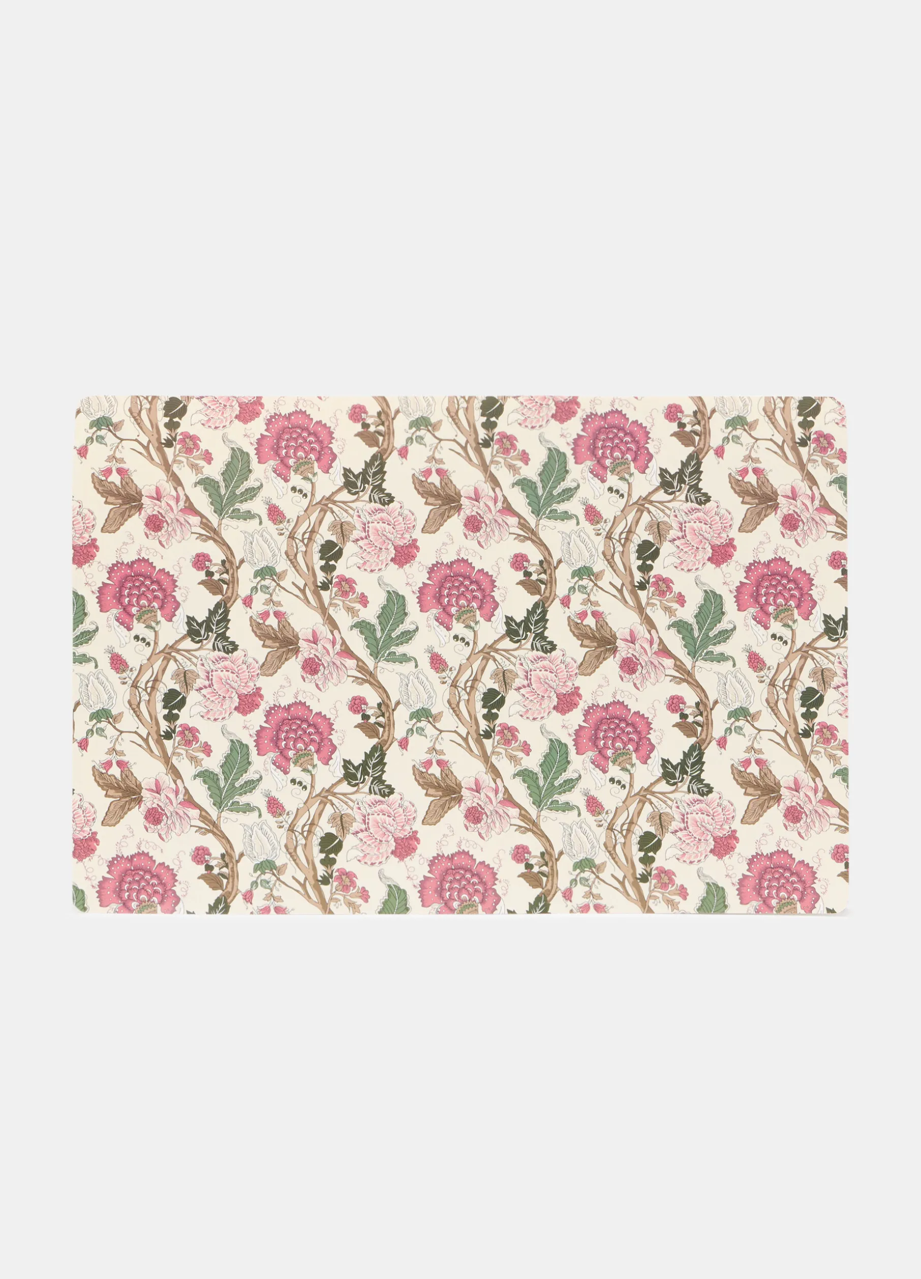 Tovaglietta rettangolare plastificata a fiori Made in Italy