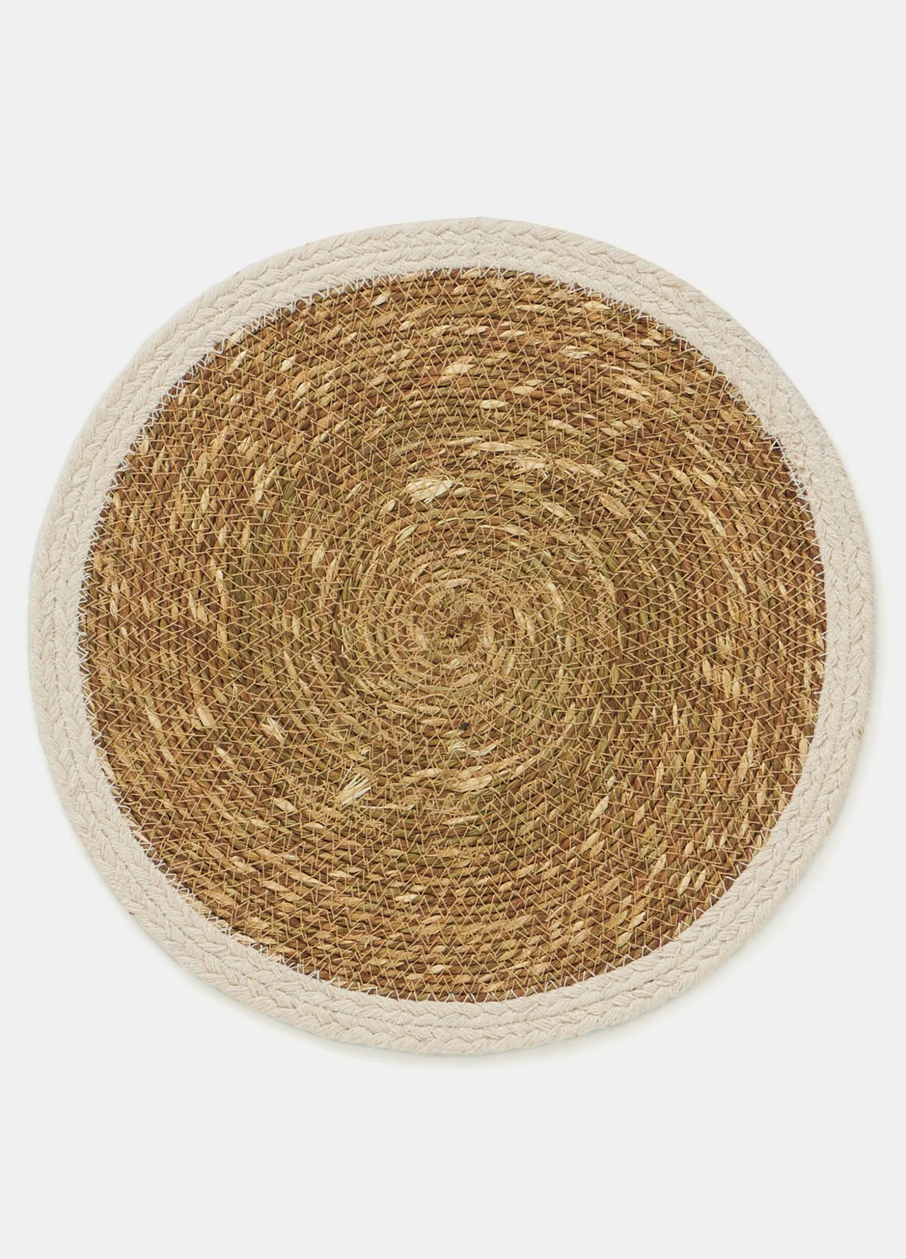 Tovaglietta rotonda in juta e bio cotton