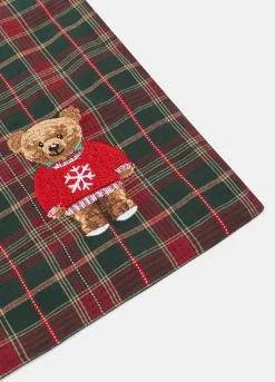 Tovaglietta tartan con ricamo Teddy Bear