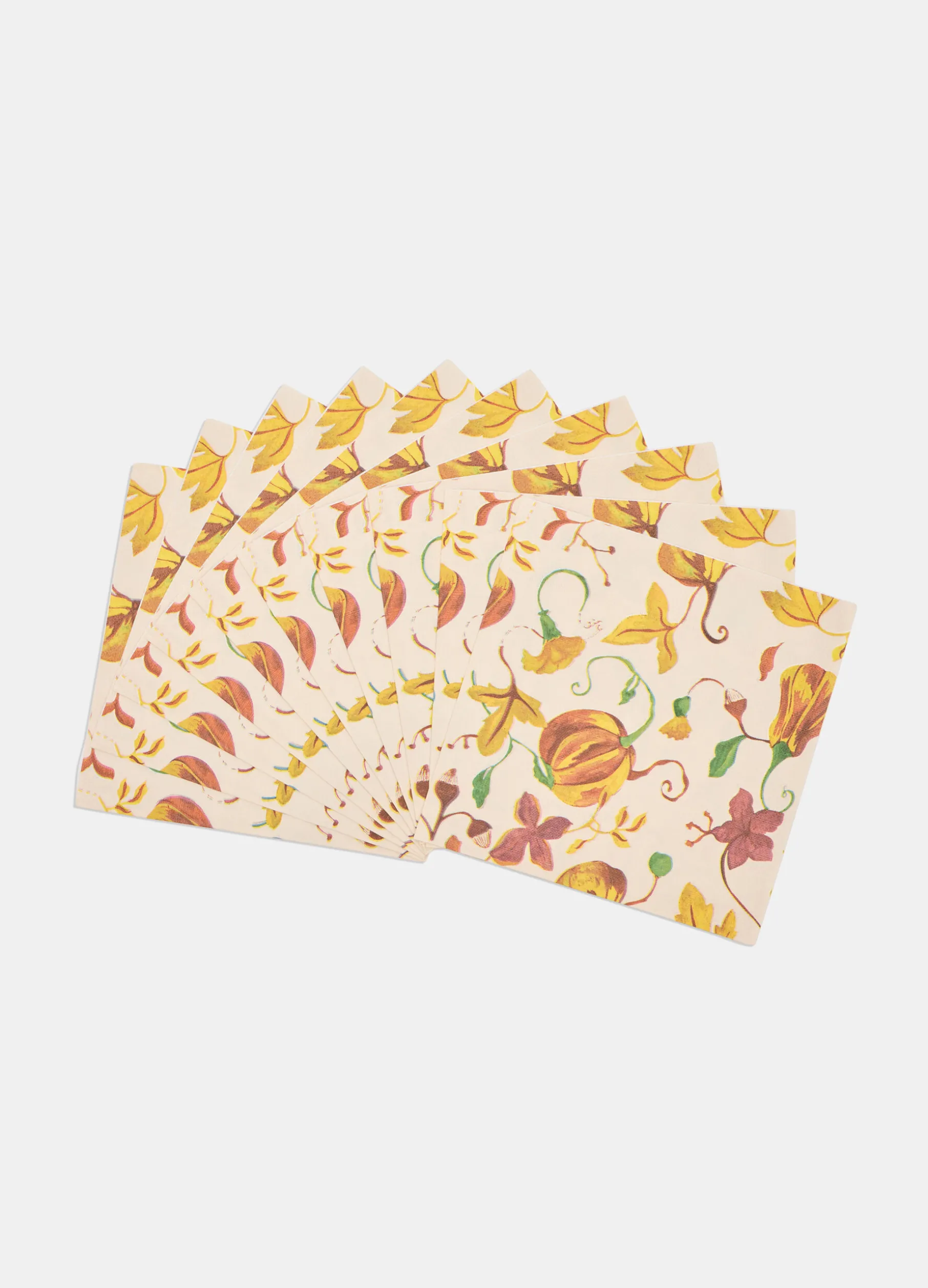 Tovaglioli in carta con stampa autunnale Made in Italy