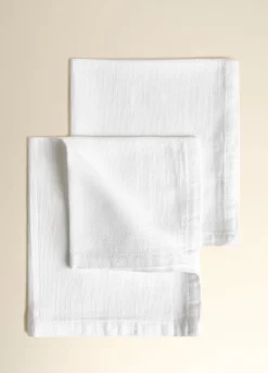 Tovagliolo quadrato in tela di cotone Panama