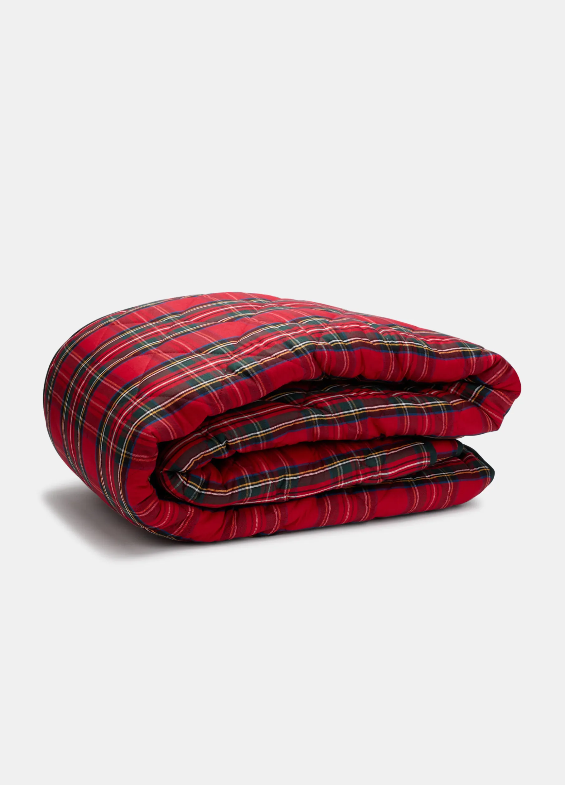 Trapunta a due piazze in cotone a scacchi