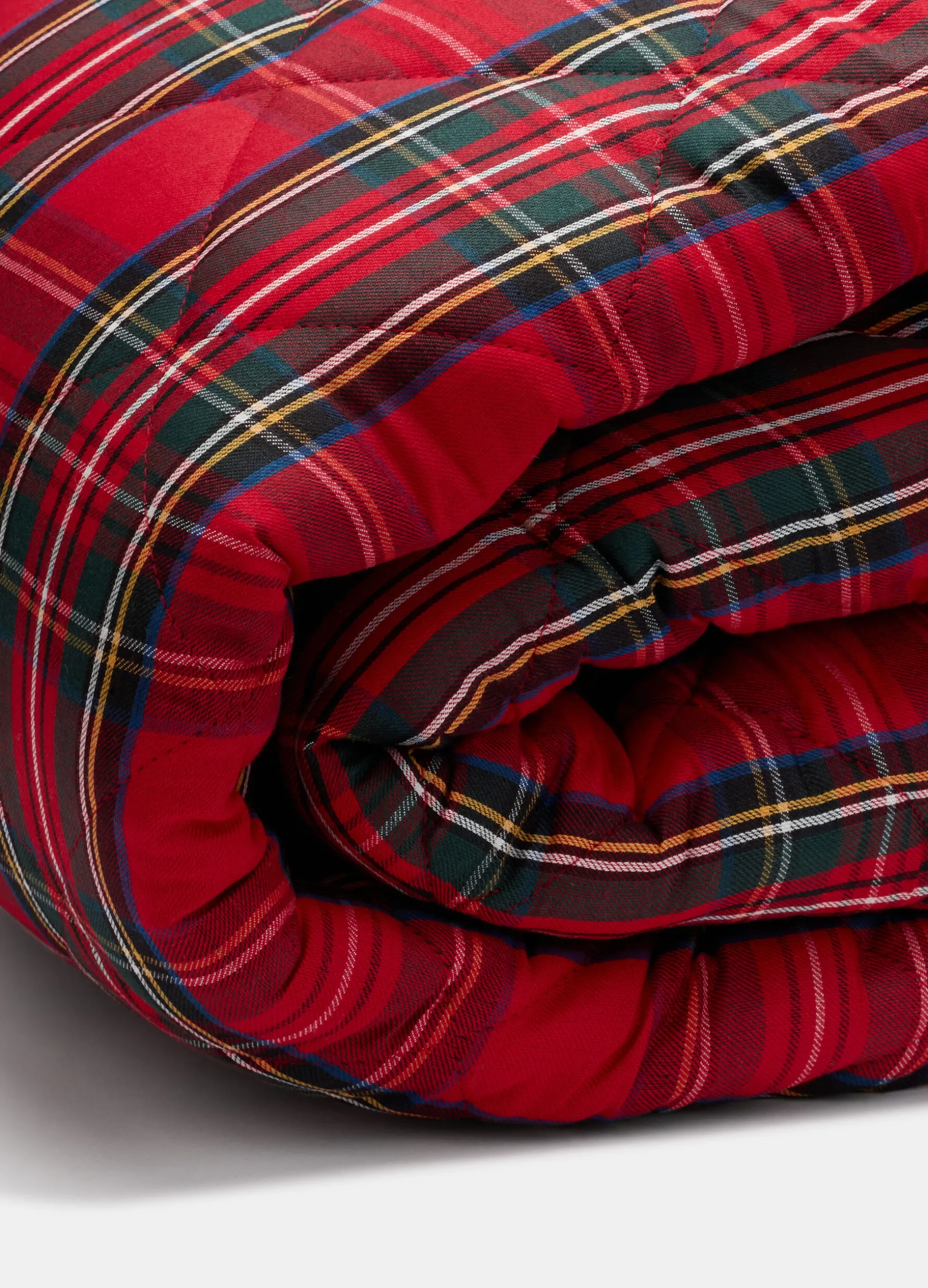 Trapunta a due piazze in cotone a scacchi