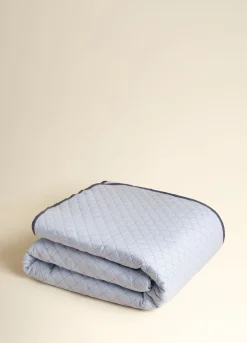 Trapunta letto singolo con orlo a contrasto