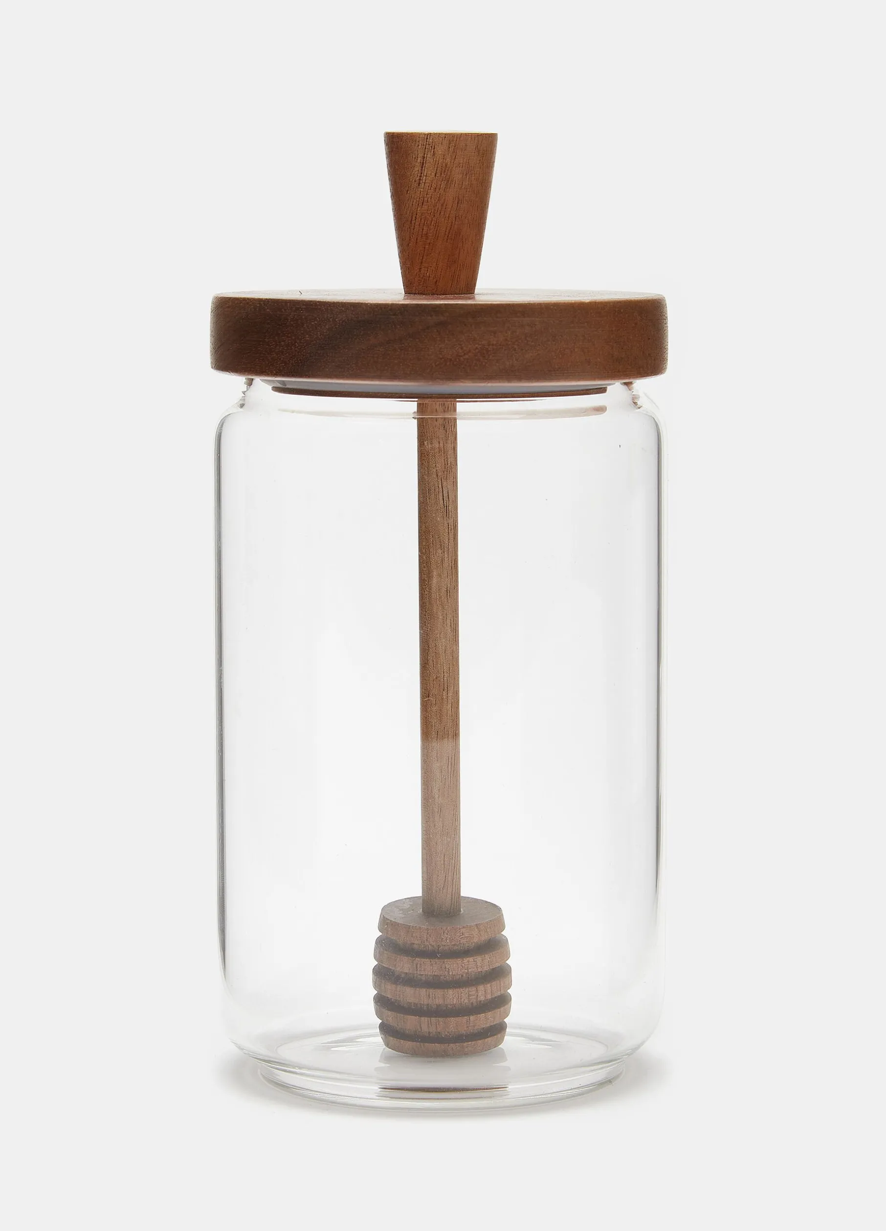Vasetto per miele con dosatore in acacia