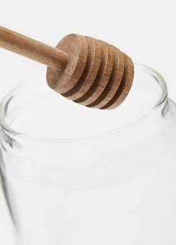Vasetto per miele con dosatore in acacia