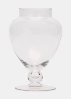 Vaso a coppa in vetro con coperchio