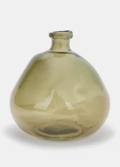 Vaso basso oblungo in vetro colorato